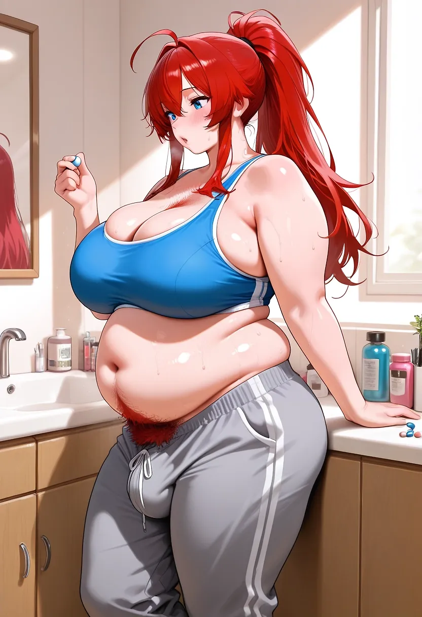 Akane loses a decent bit of fat.