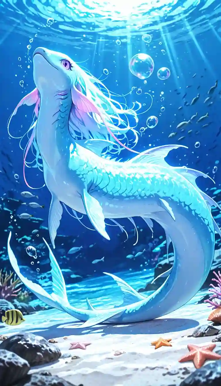 AI art 'A touch of aquatic softness, light and darkness.'