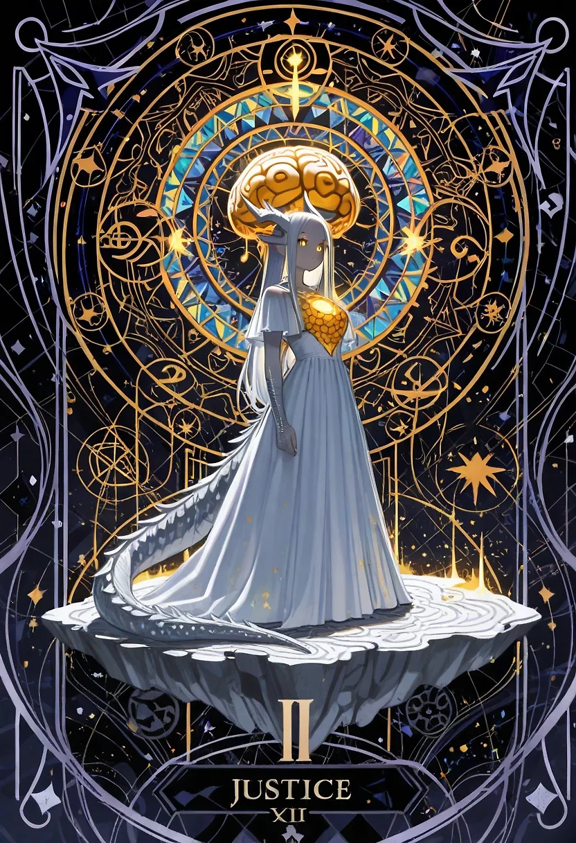 AI art "Justice" with user description "To observe and judge impartially, to dream into existence a different world..."