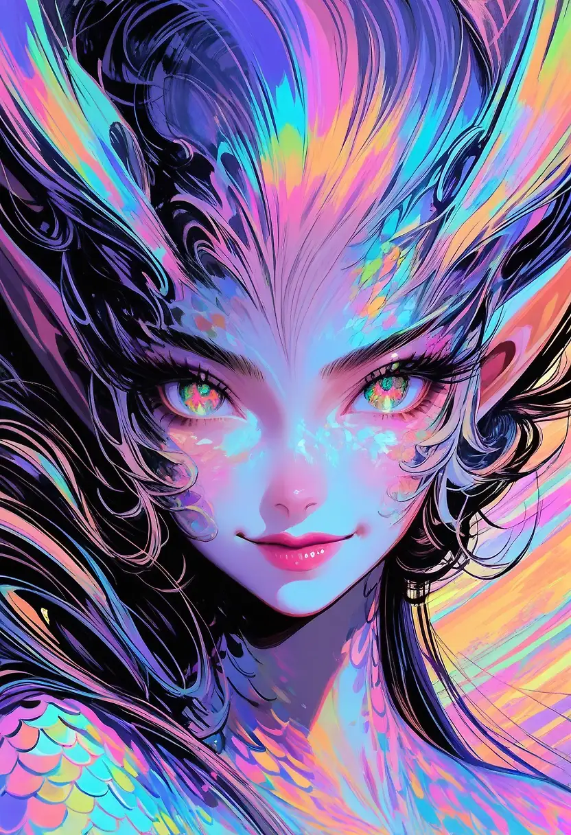 AI art "Colorful dark fantasy"