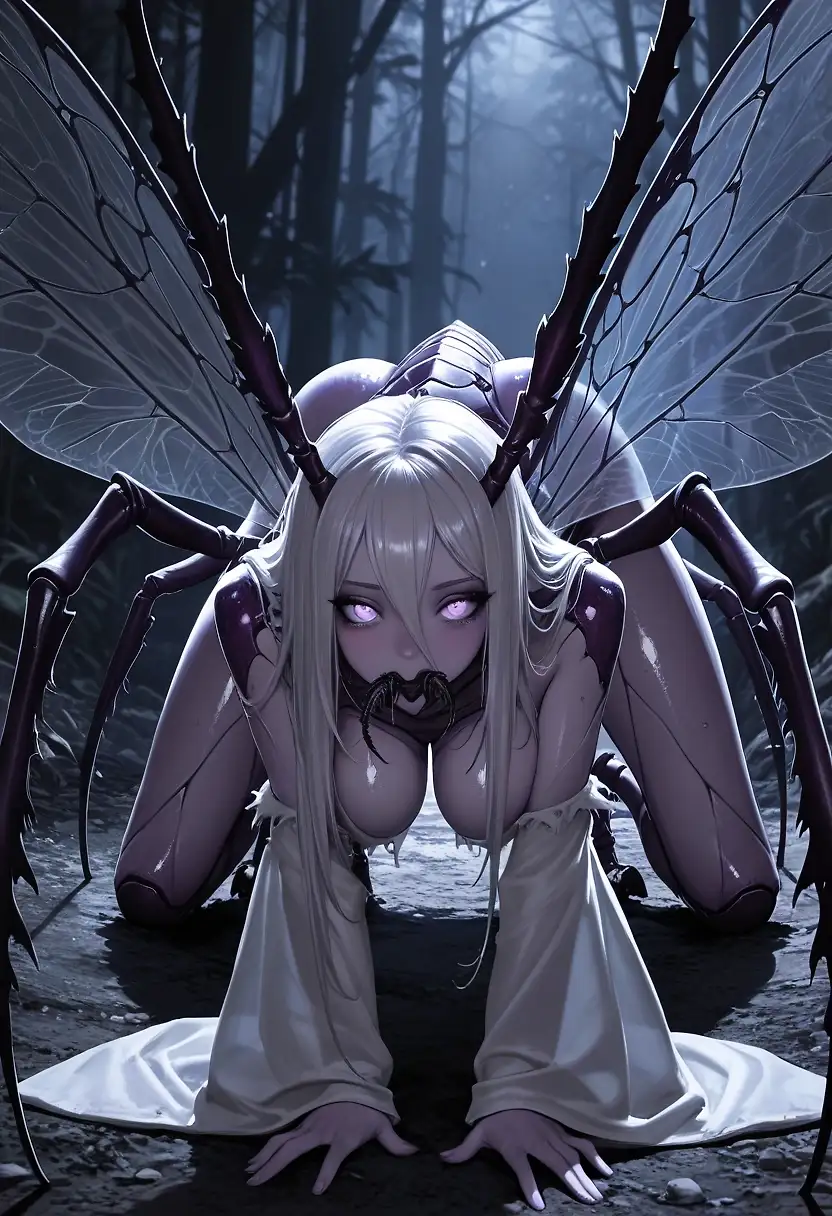 AI art 'Insect girls' with user description 'They will bite only if you will spray them'