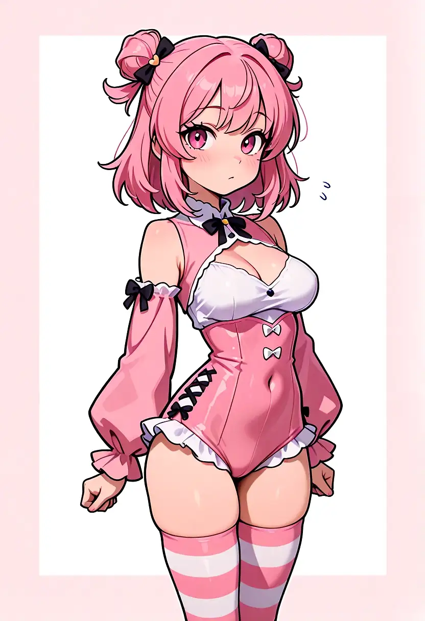 AI art "Pink girl loves loads"