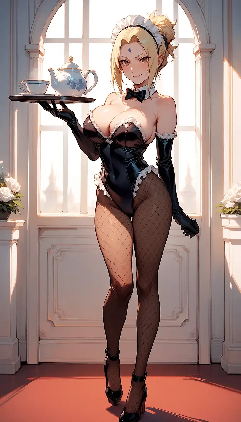 AI art 'leotard maid tsunade'