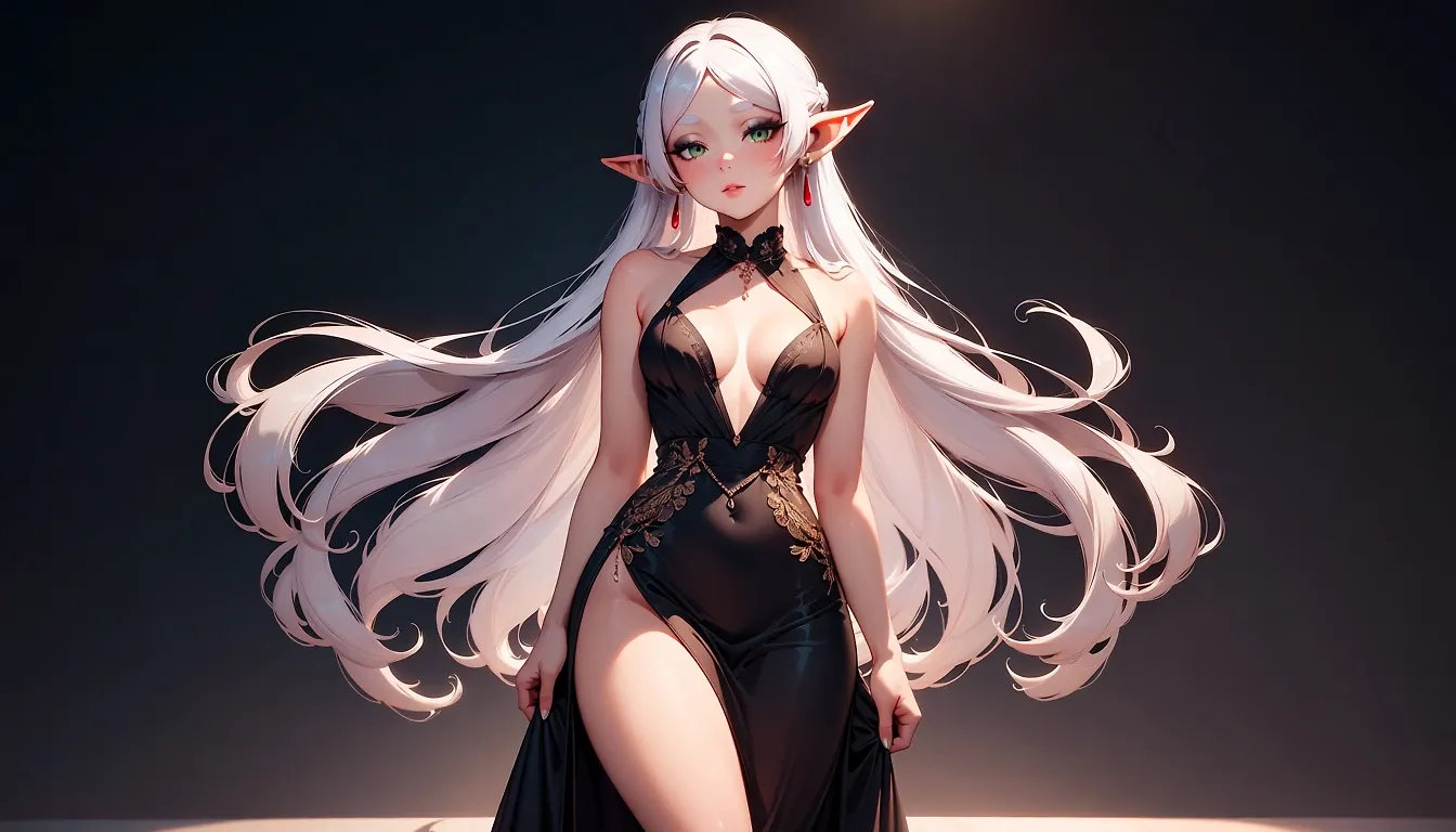 AI art "Date?" with user description "Would you go out with Frieren dressed up like this?"