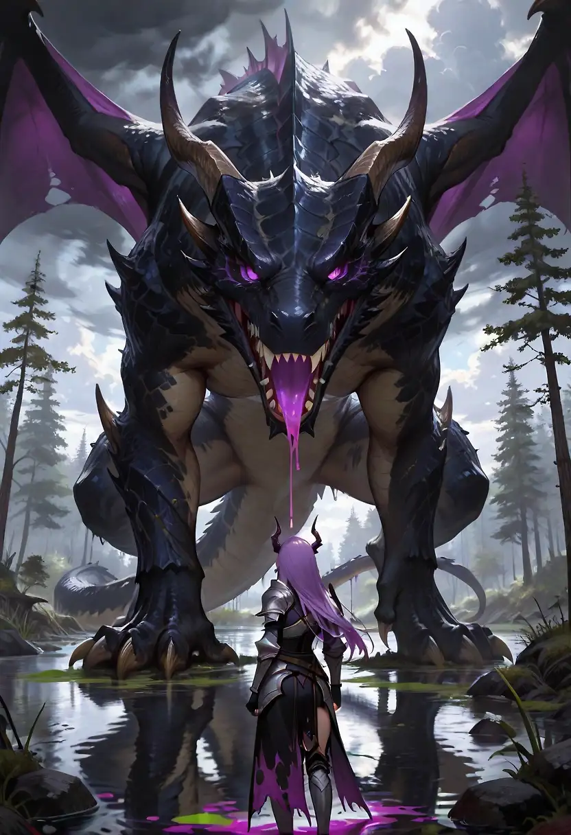 AI art "Dragon test : Poison"