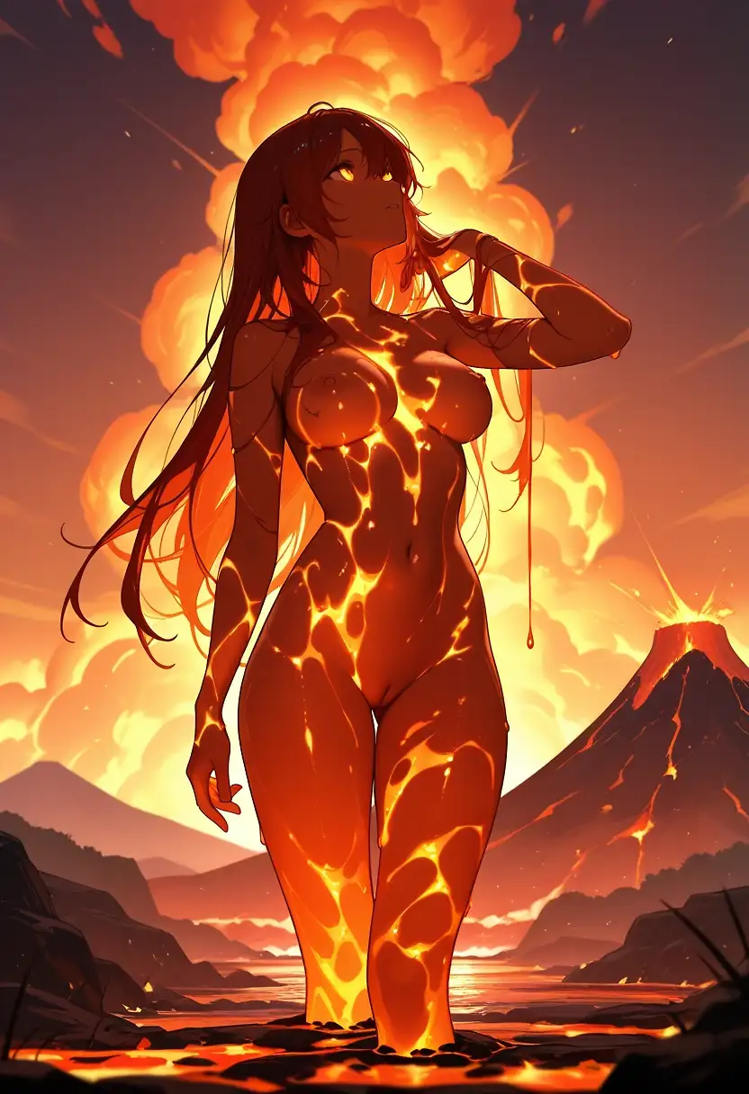 AI art 'Mistress of lava'