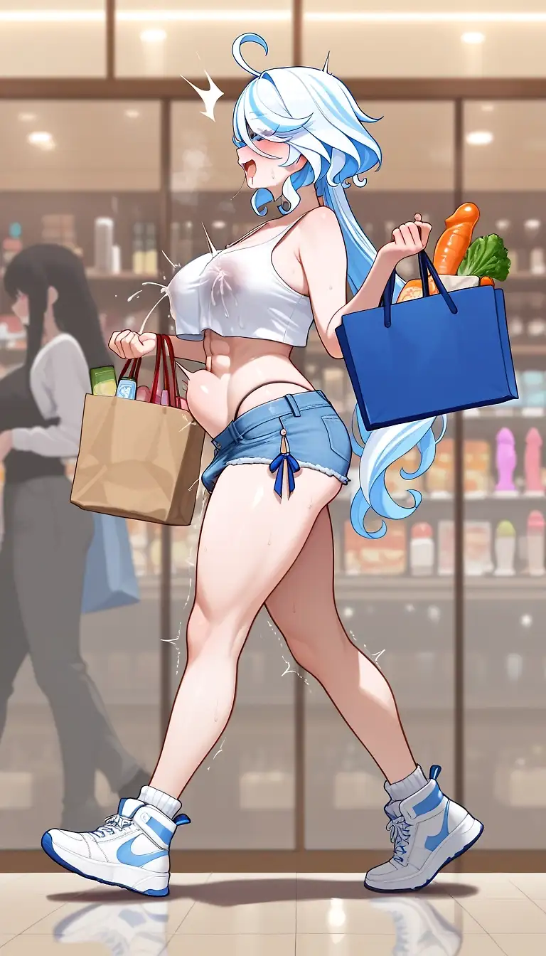 AI art "Furina Public Masturbation"