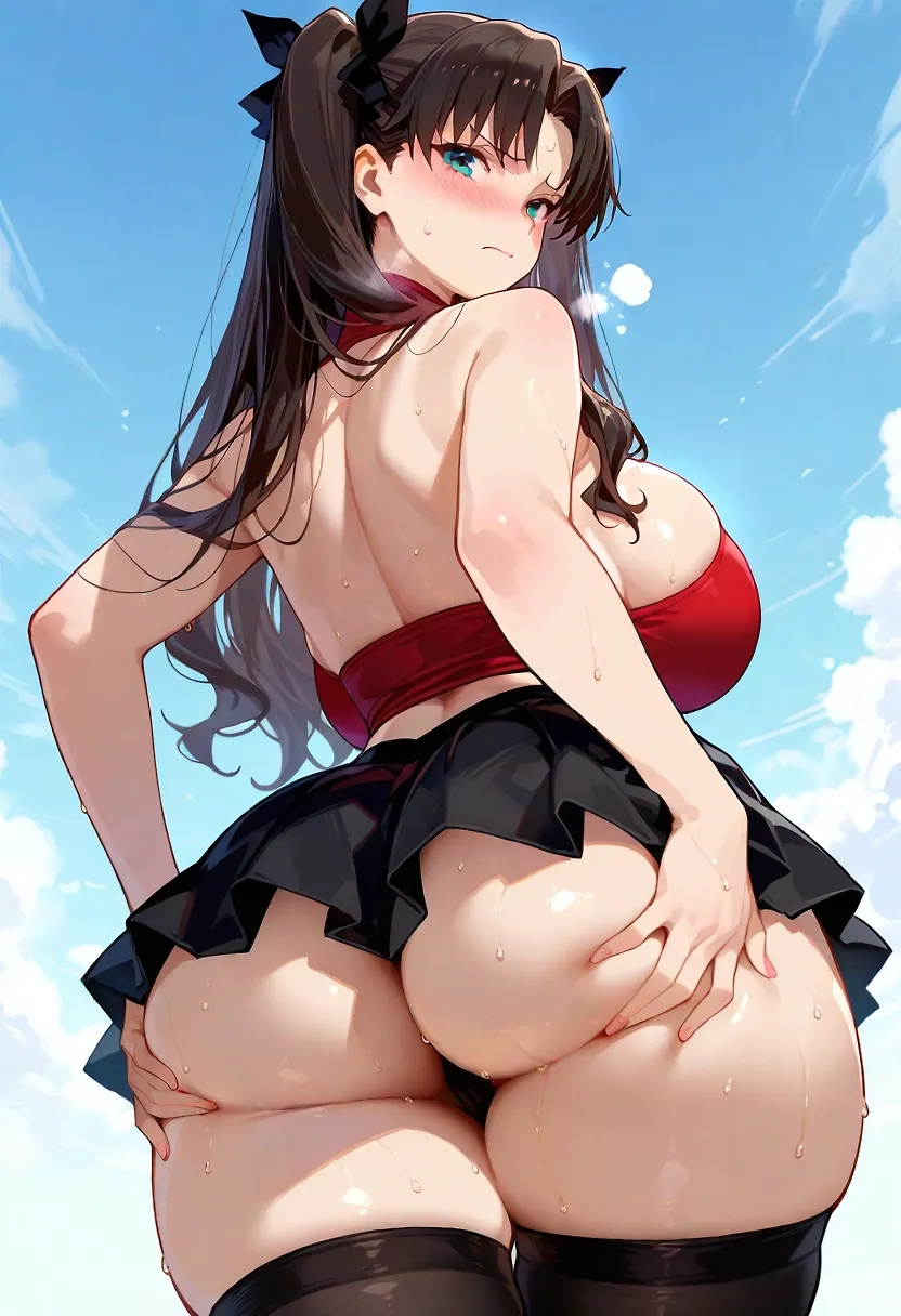 Rin showing of her assets