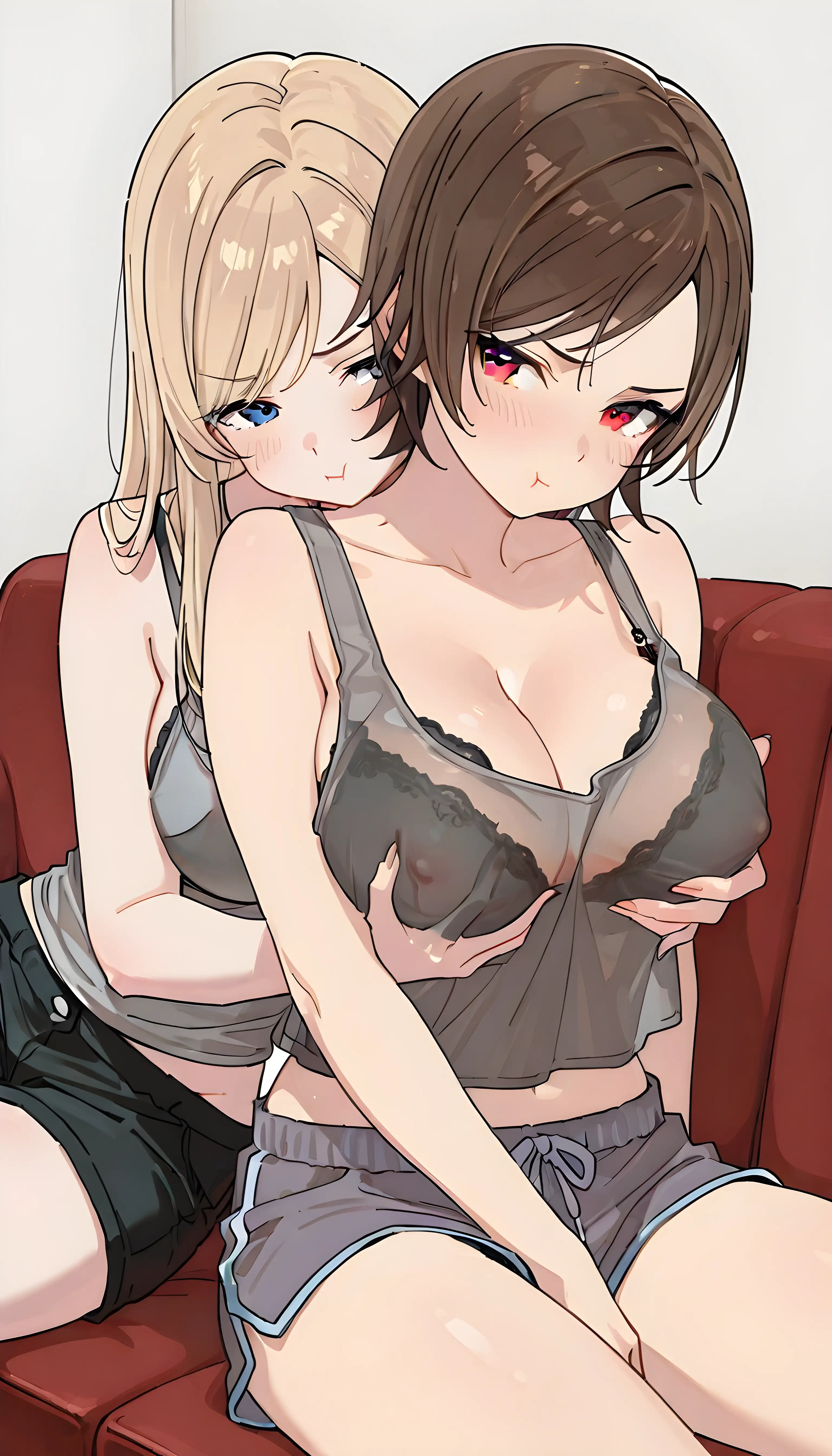 Yuri orgasmic milk jug fondling