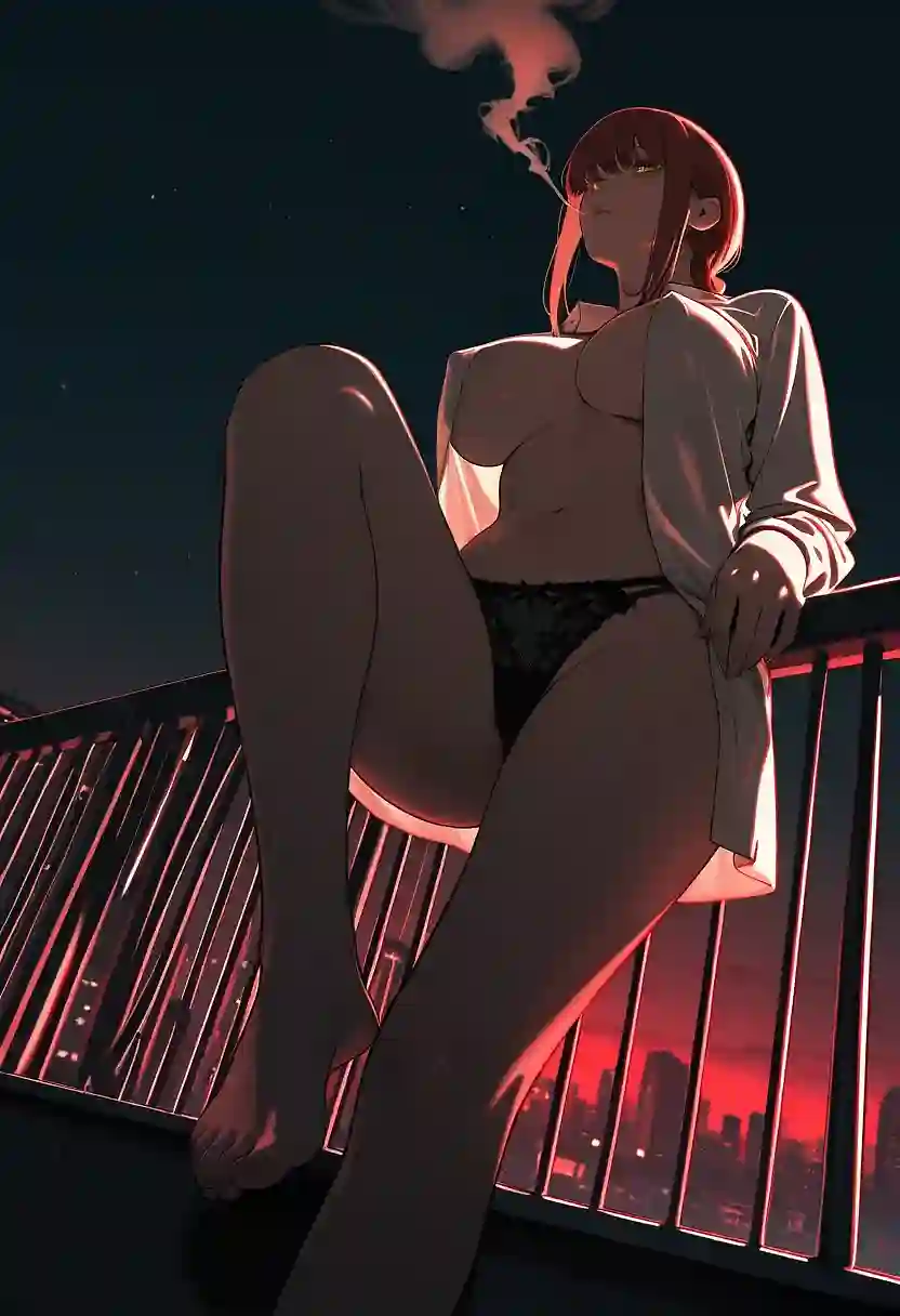 AI art "Makima Smoking"