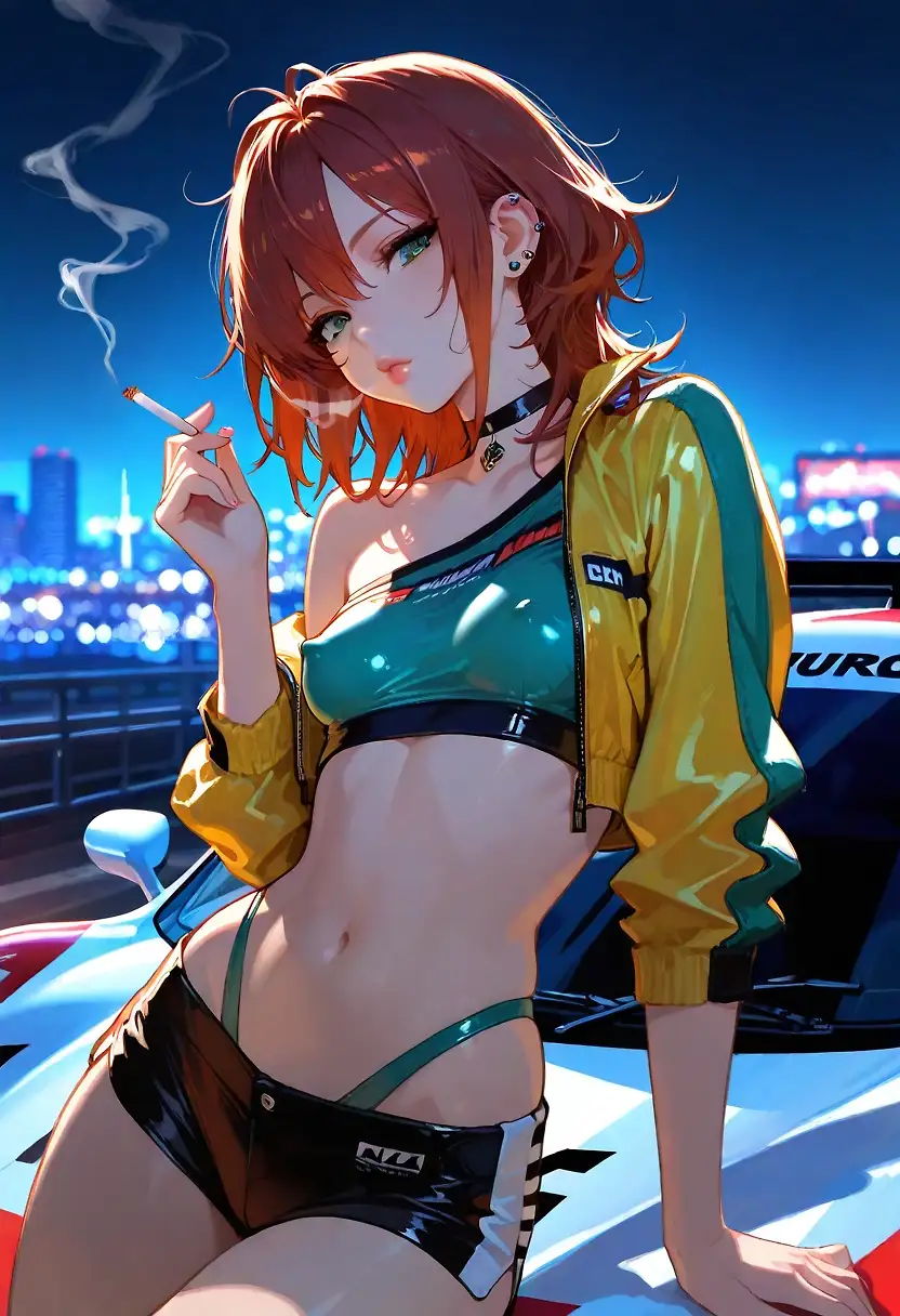 AI art "Kitsutsuke. Queen of the Road."