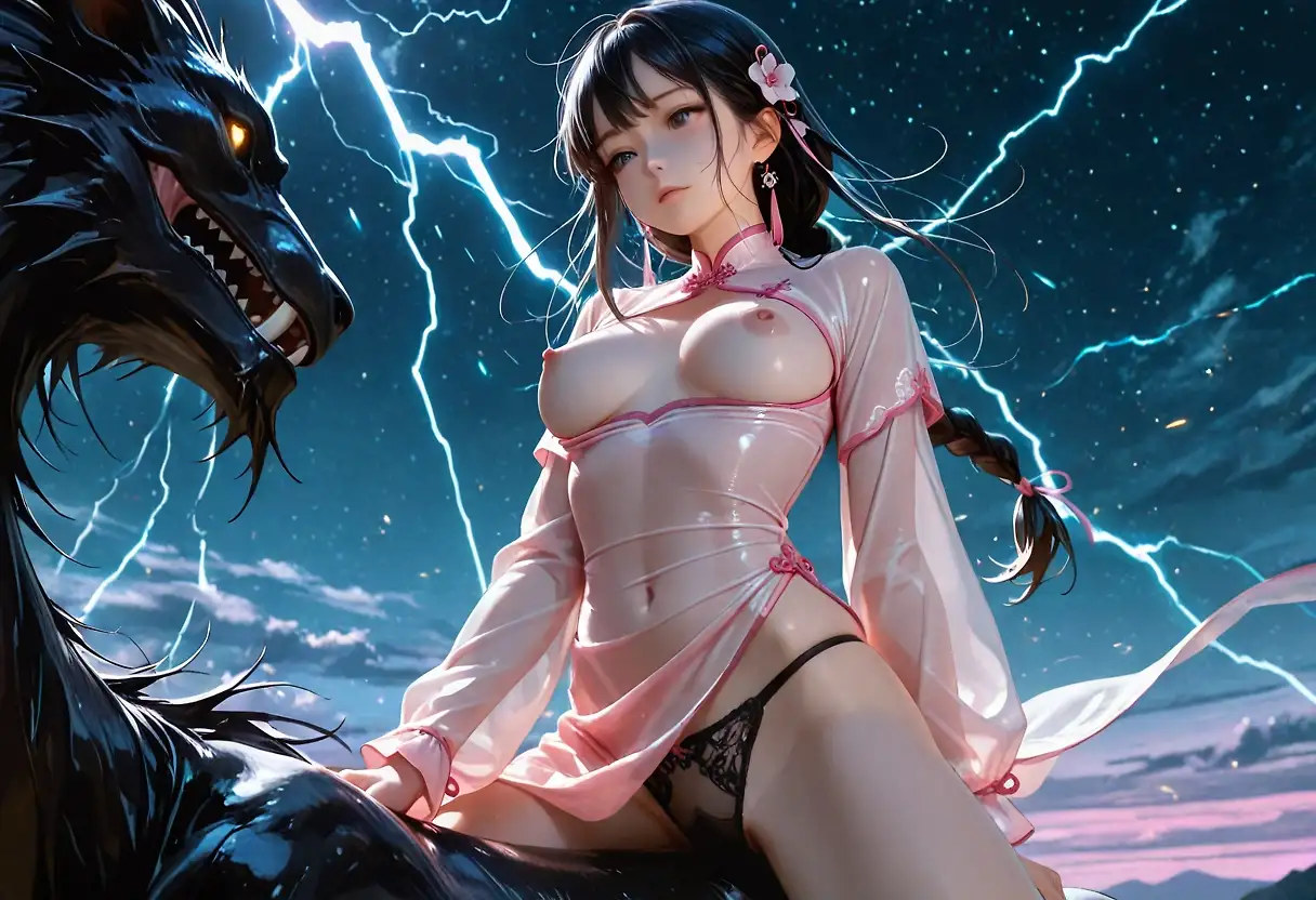 AI art "Ride a monster"