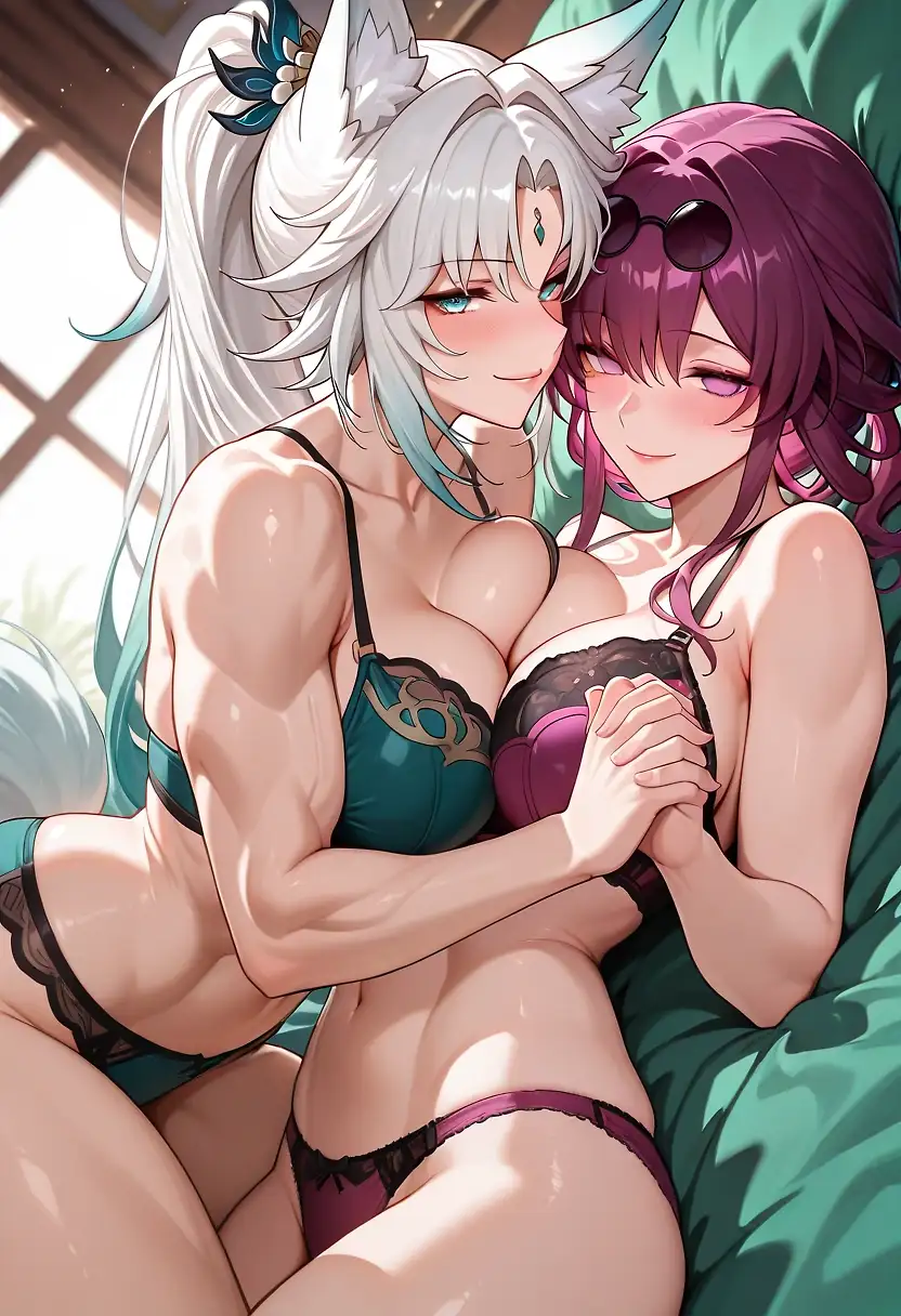 AI art 'Happy Friday! [Feixiao x Kafka mini-Photo Shoot]' with user description 'Thank you all for the likes and follows. More content to come!'