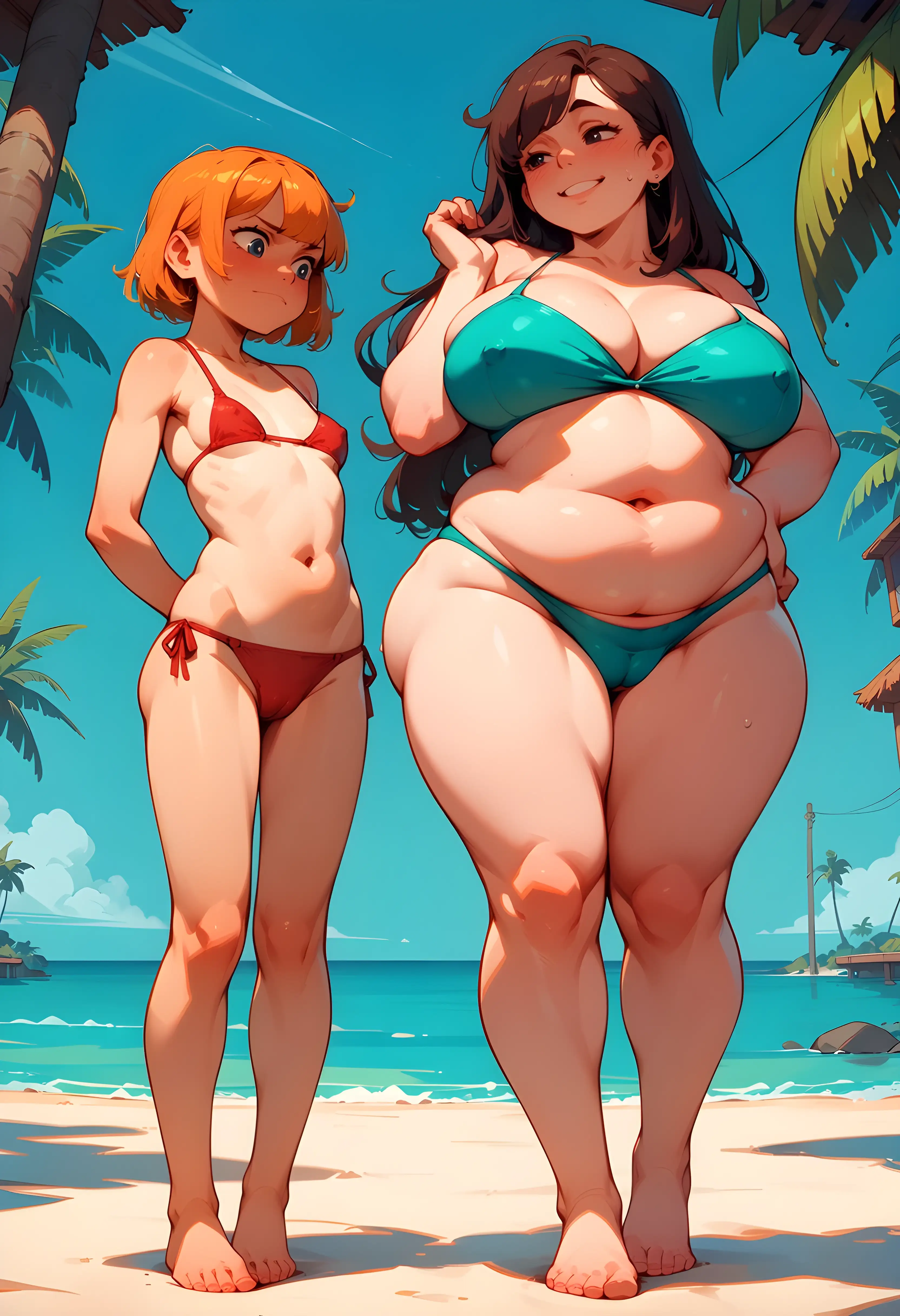 AI art "Whales at the Beach"
