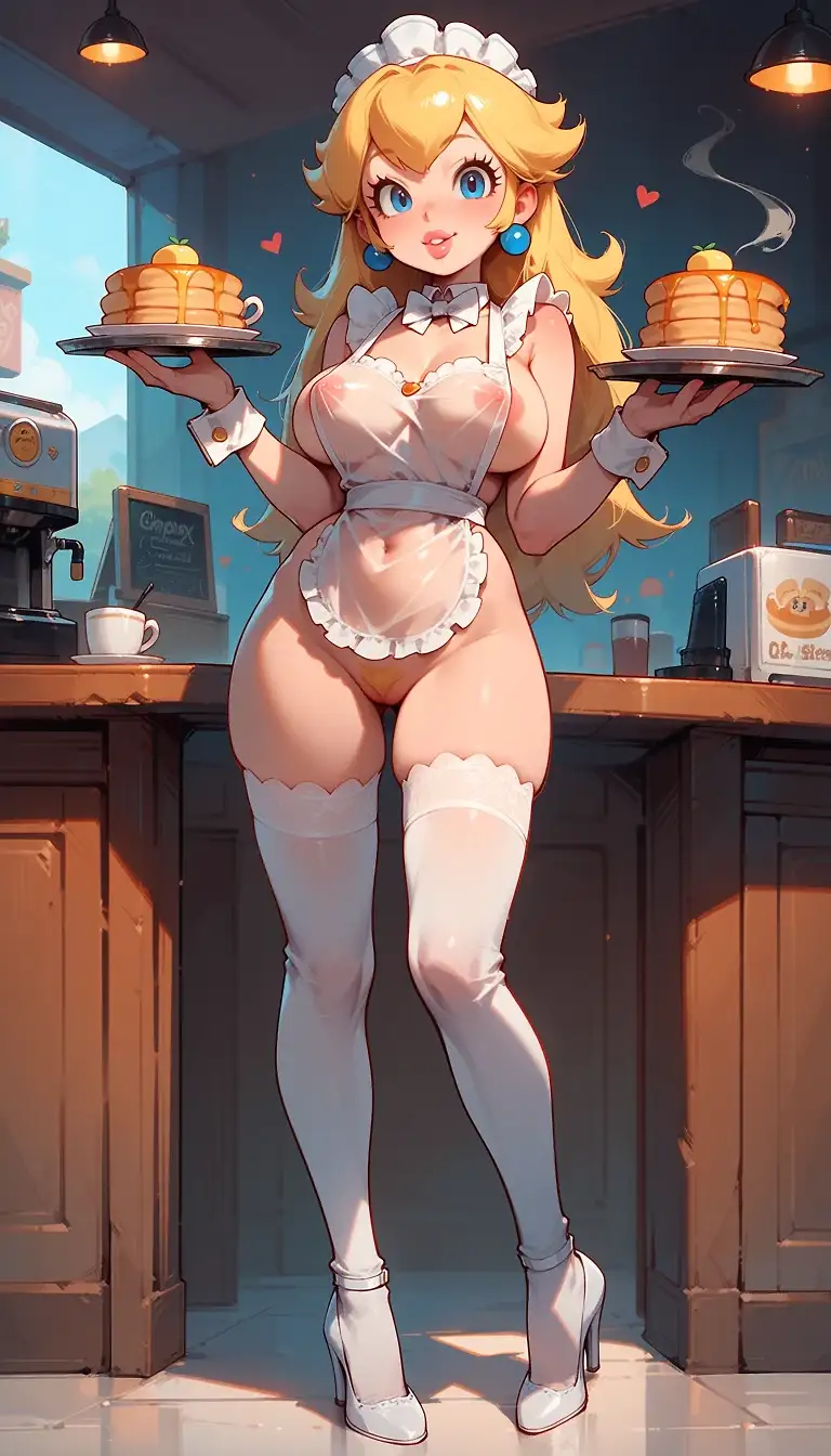 AI art 'marioseries princess seethrough apron' with user description '🫣'