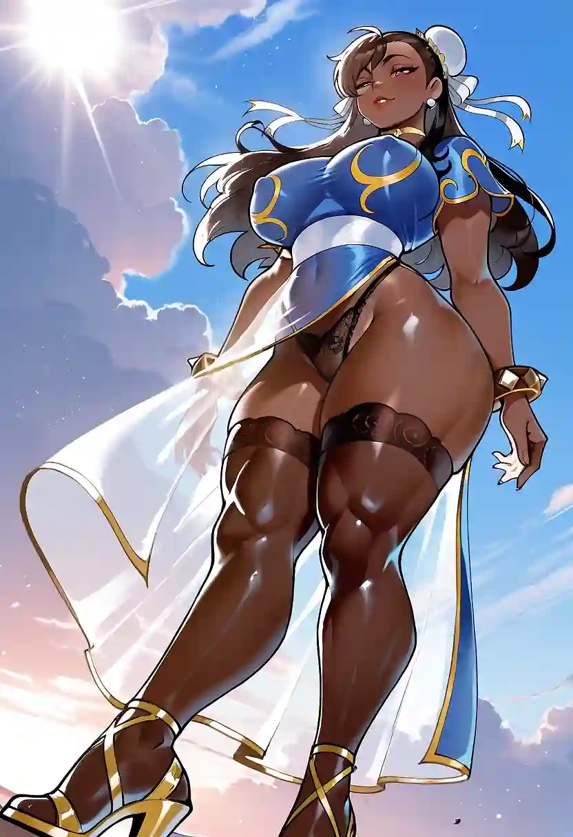 AI art 'Race Swap Amazonian Chun-Li'