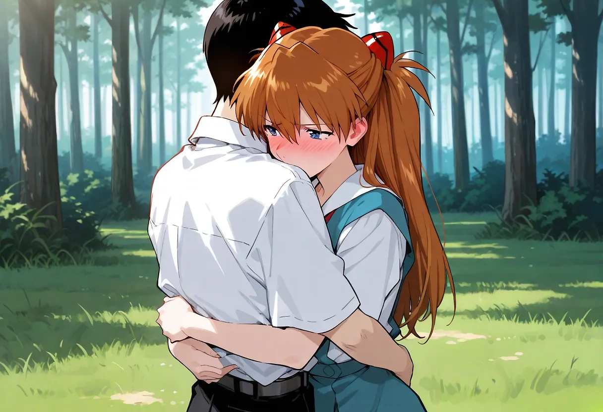 Shinji making love with Asuka