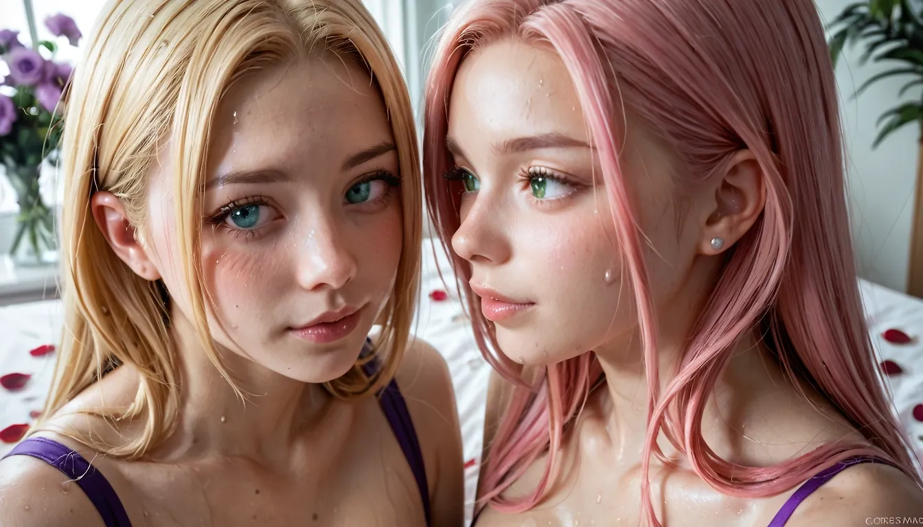 AI art "2 girls" with user description "https://nsfwaiart420.com/"