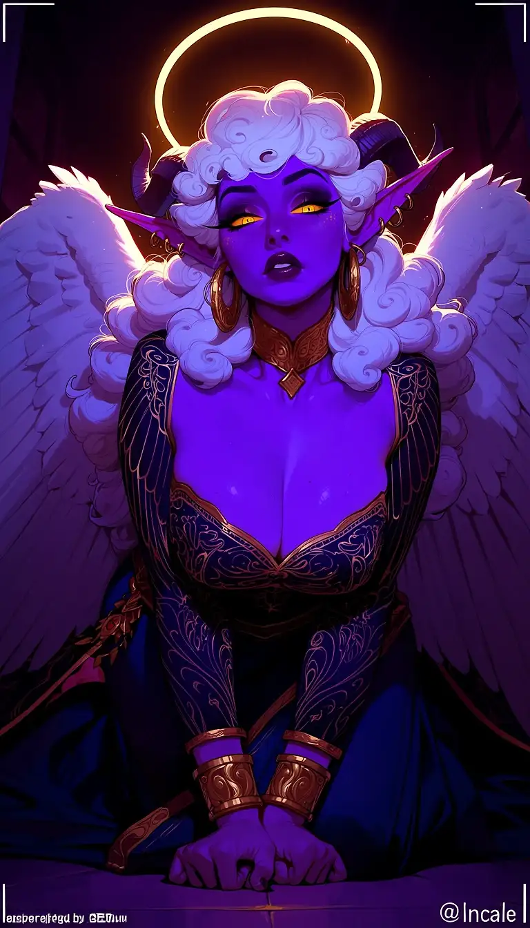 AI art 'Celestial Demoness pt.2' with user description 'Why choose between heaven and hell when you can embody both?

pt.1
https://betterwaifu.com/post/3gfozwj'