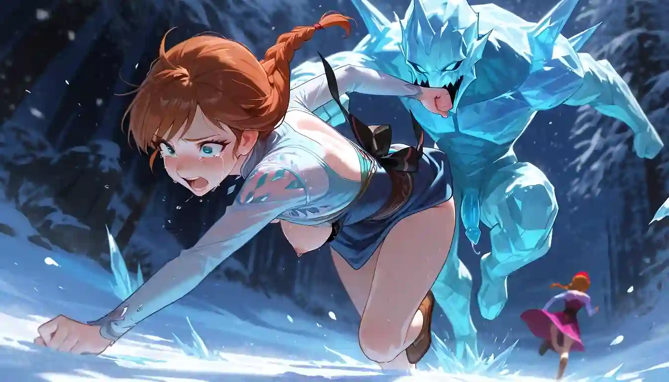 AI art 'Impending disaster' with user description 'Elsa should have really been more careful with her ice magic.'