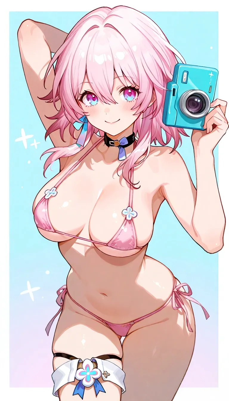 Trying out swimsuits