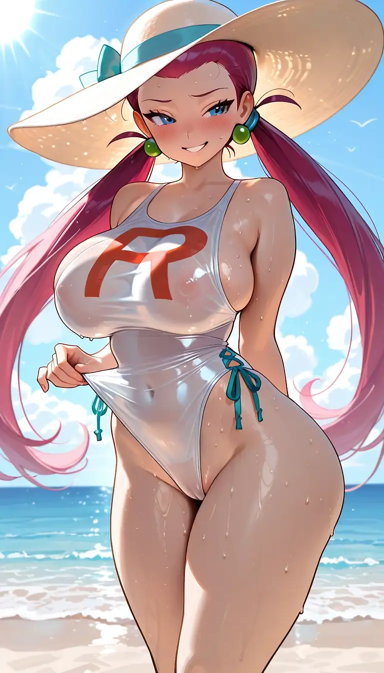 AI art 'Jessie (Pokemon) Team Rocket Beach'