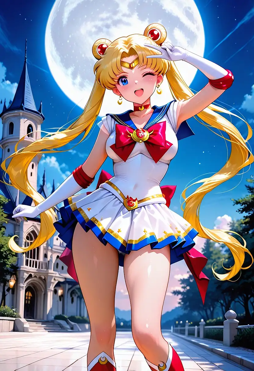 AI art 'Congratulations for your frist 100 Followers 😘' with user description 'I hpoe we see many milestones more from you @varcolac  🥰 the Outfit looks simular to the Sailor Moon Super Outfit ☺️

@octavian @peterco @warmicestudios  @casca_kirei-onna @heihund @bad77 @a_casual_prompter @parda @terror2 @hollenwulf  @goobygubby @cro_bo'