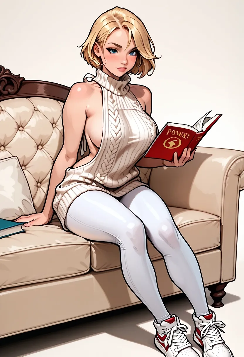 Karen Starr (Power Girl) in bookworm state