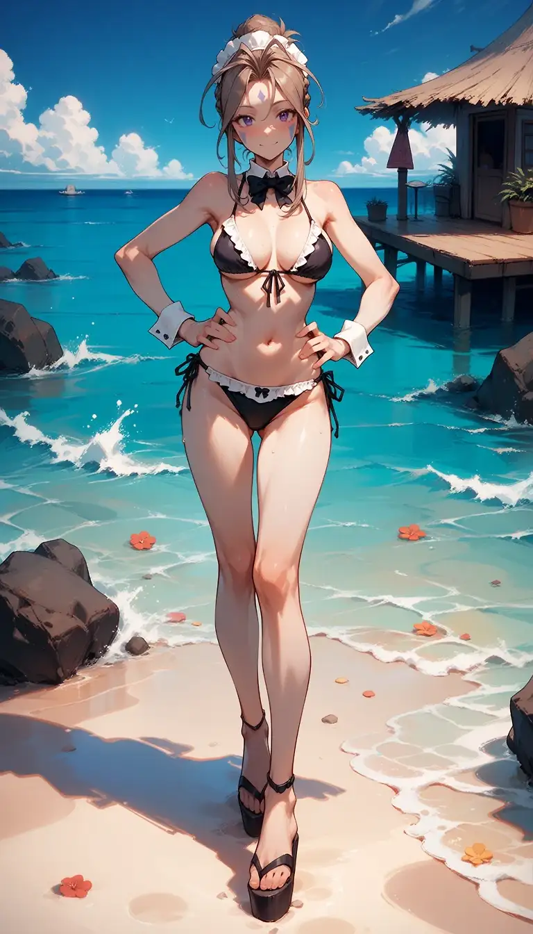 AI art 'bikini maid belldandy'