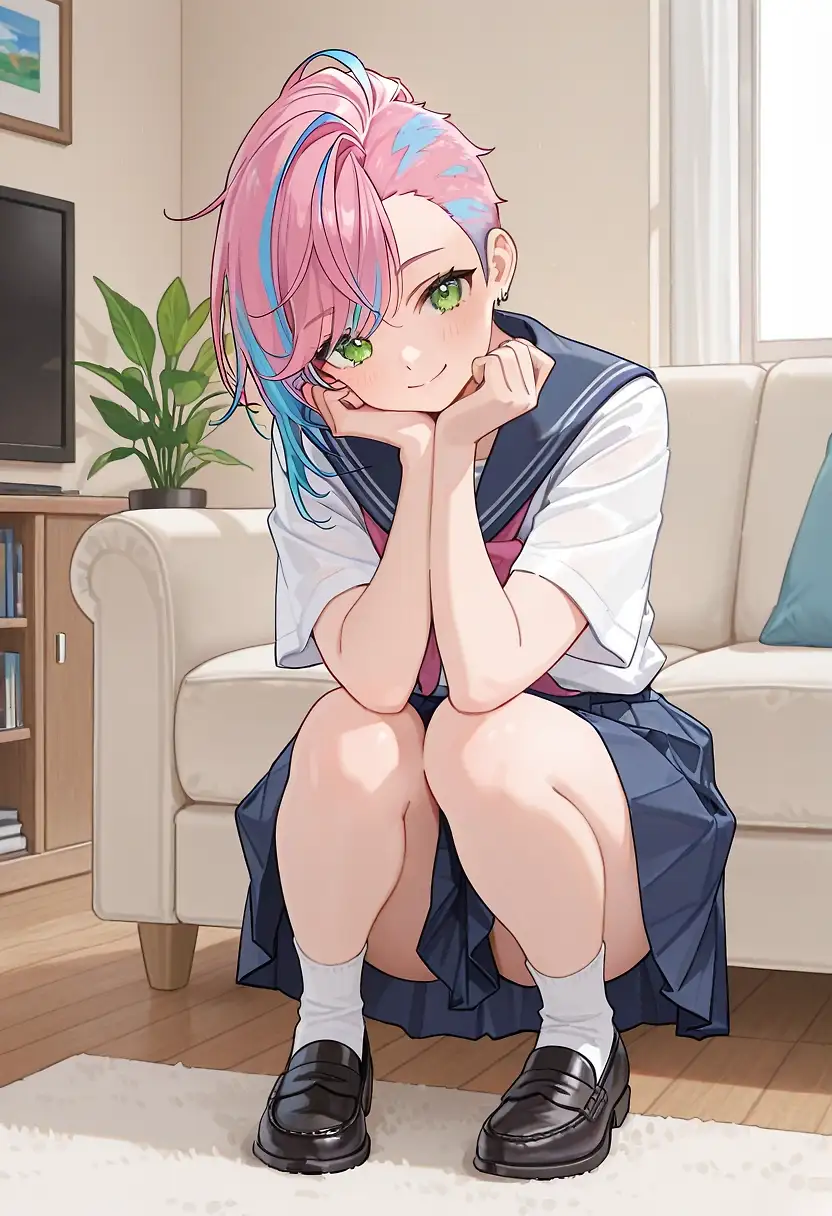 AI art "Sera in a School Uniform"