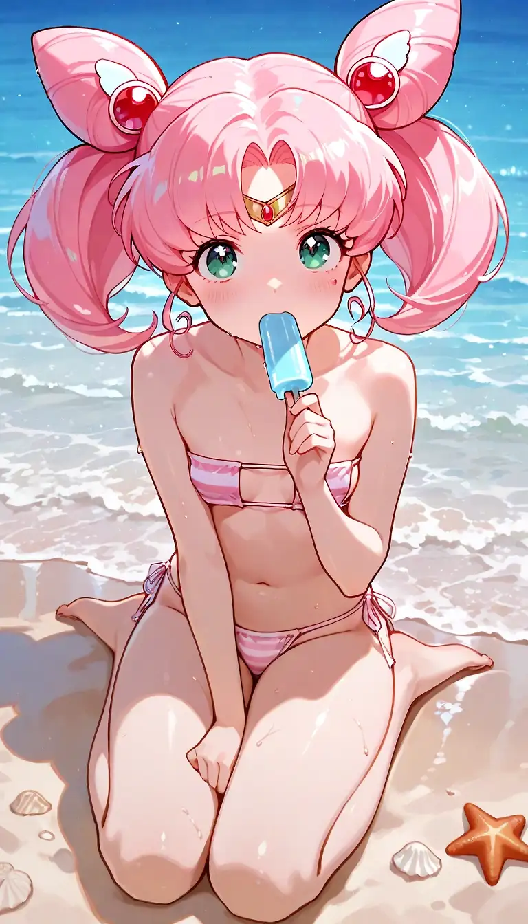 AI art 'chibi usa, Summer'
