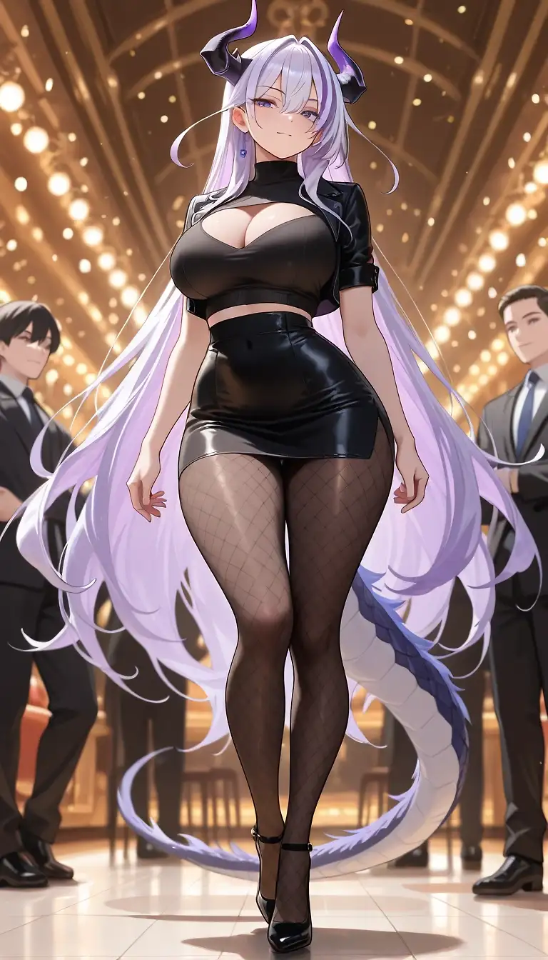 AI art 'The start of Violet Sulfr' with user description 'Tired of an eager but incompetent bf ? Oh Violet feels you... so what about going out to find a better catch ?'