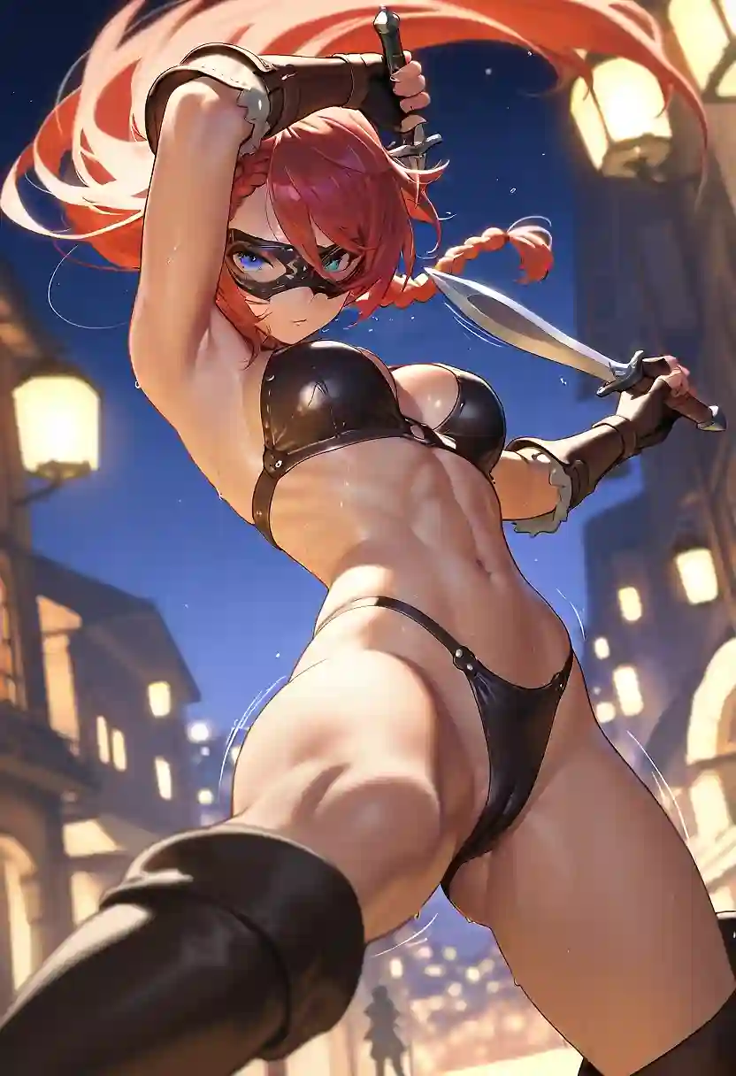 AI art 'Red M thief.'