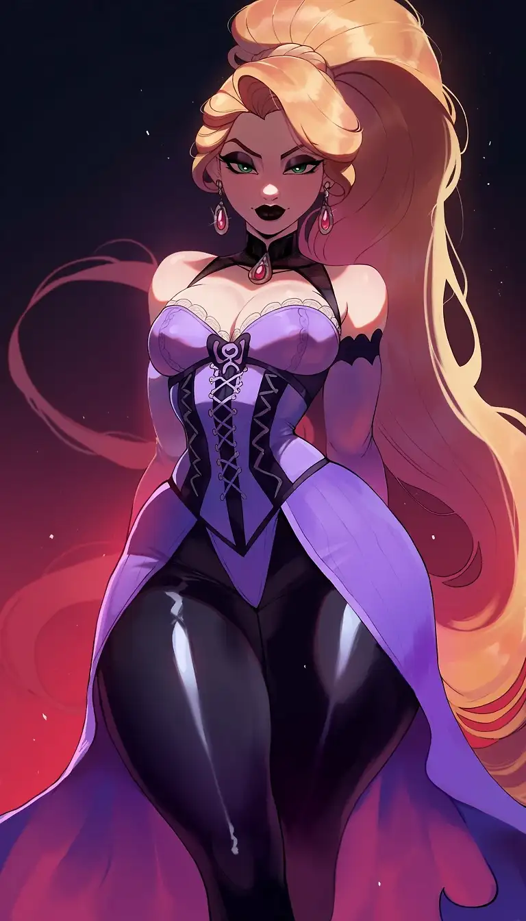 AI art 'Rapunzel (Disney) x Sindel (Mortal Kombat)'