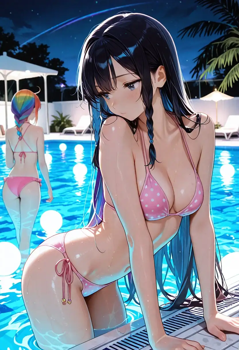 AI art "Rainbow Hair"