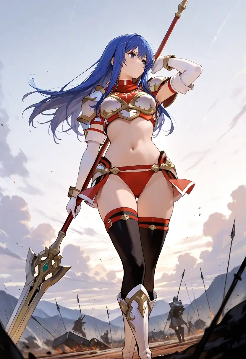 AI art "Caeda: Hard-earned Victory"
