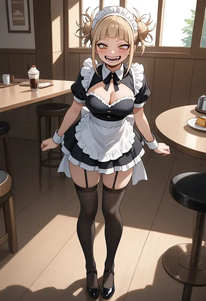 AI art 'Would you let her serve you?' with user description '“Would you let her serve you?'