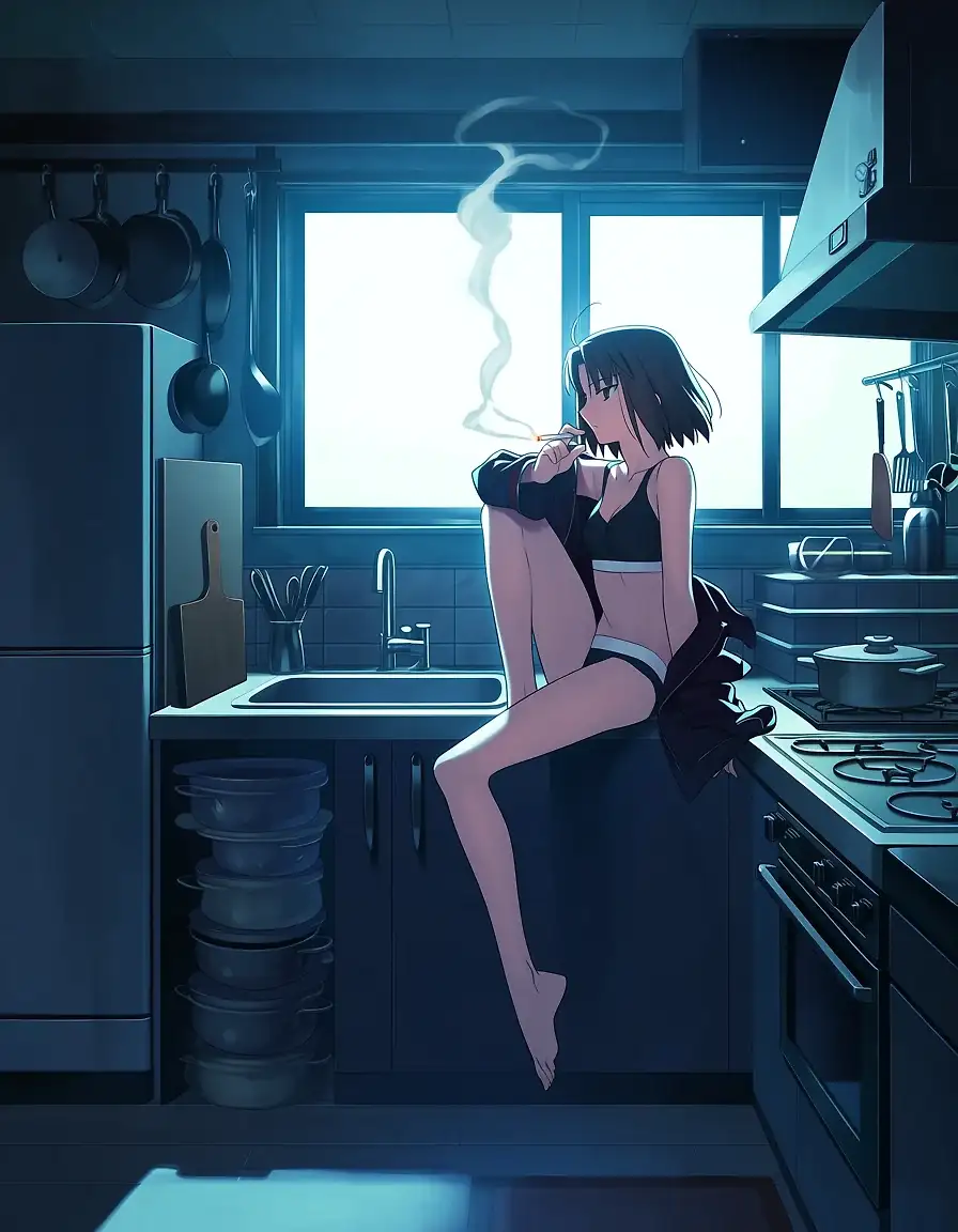 AI art 'Shiki Ryougi'