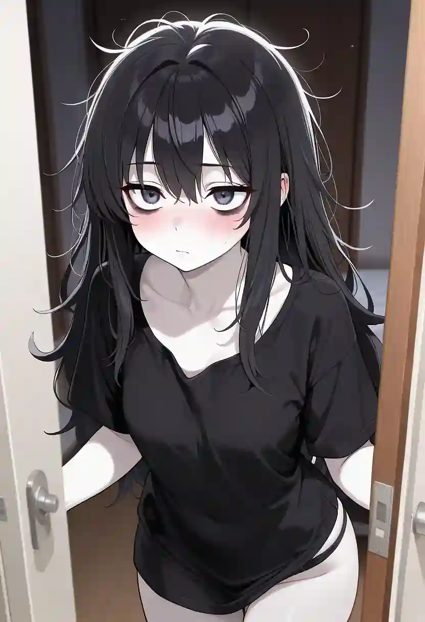 AI art "Gothic girl just waking up"