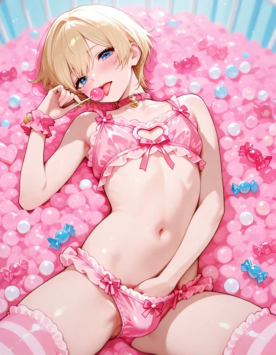 AI art "Sweet Beepy guiding you through the candy forest pt. 2"