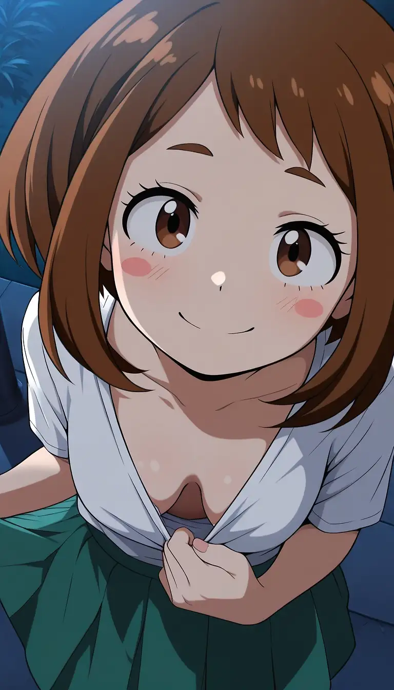 AI art 'Uraraka's night invitation'