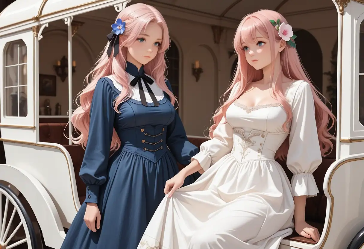 AI art "White carriage"
