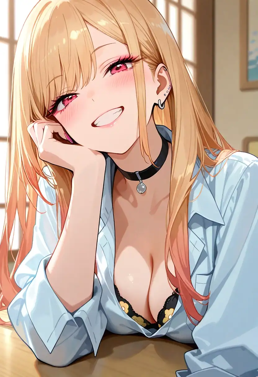 AI art "Bisque Doll - Marin's cleavage"