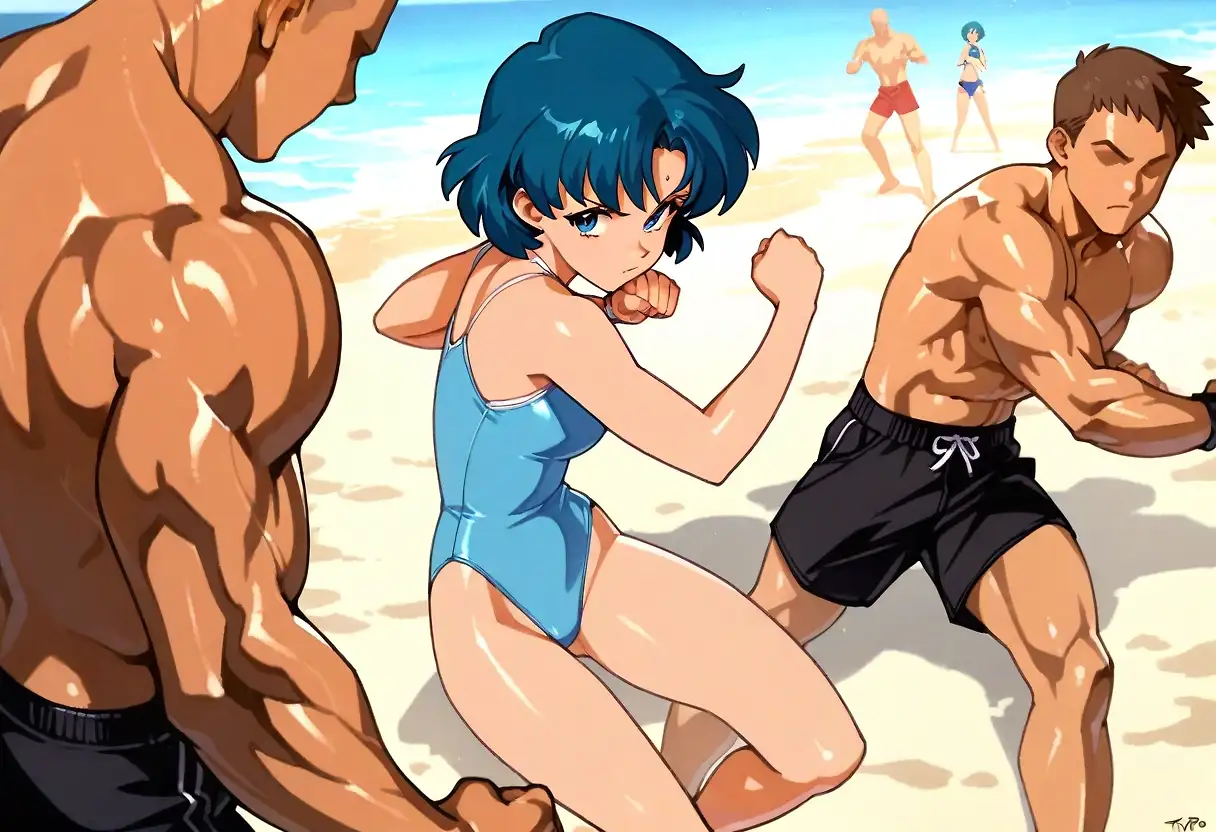 AI art "Ami fights back…"
