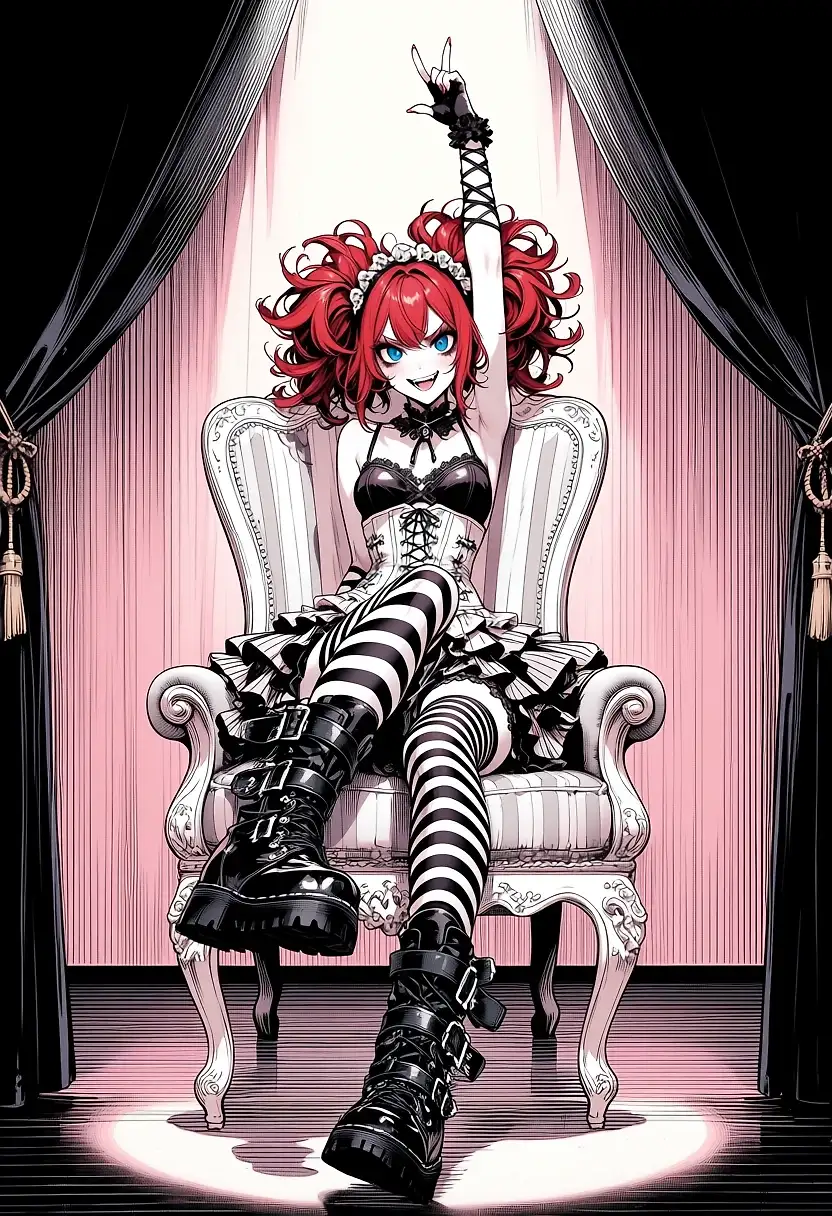 AI art 'Red M gothic circus'