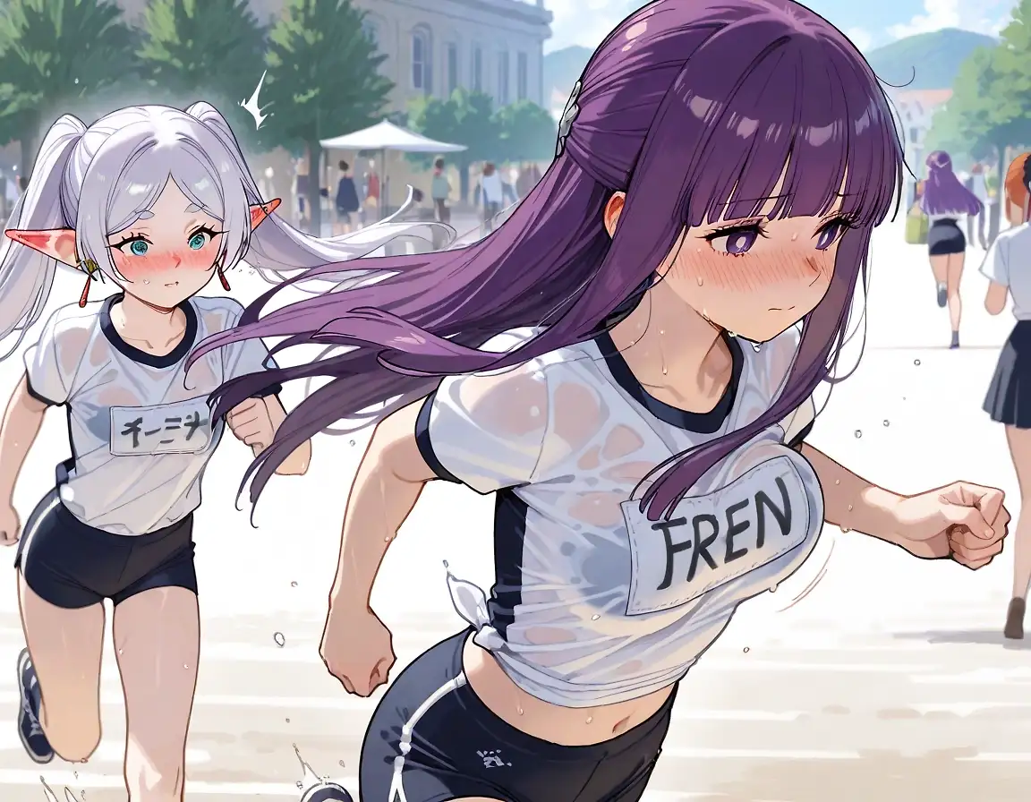 AI art 'Running Life - Frieren & Fern'