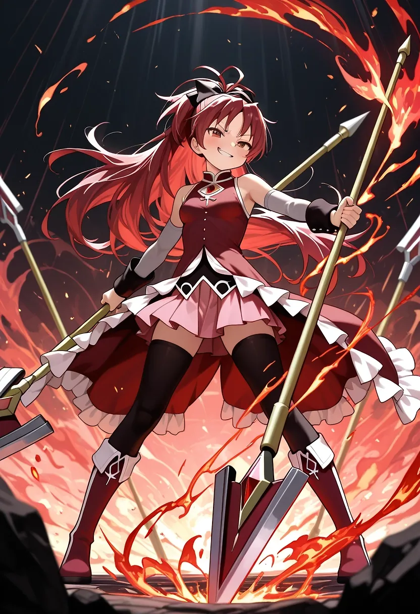 Sakura Kyouko – The Crimson Spear Wielder in the Sea of Flames