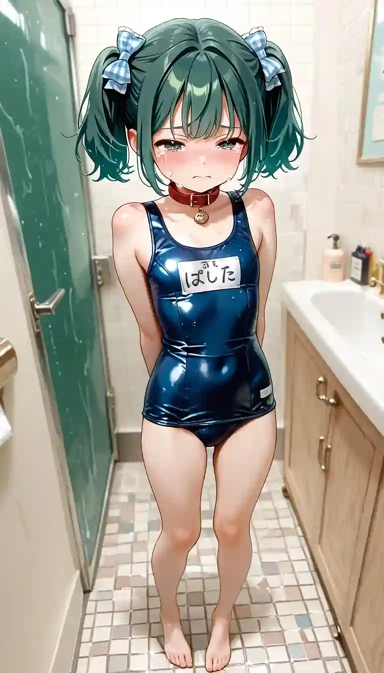 AI art 'akumu' with user description 'Ruka school swimsuit 1'