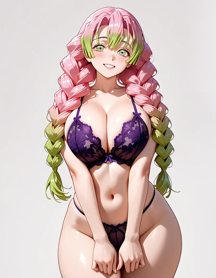 AI art "Kanroji Mitsuri (Purple Lingerie)"