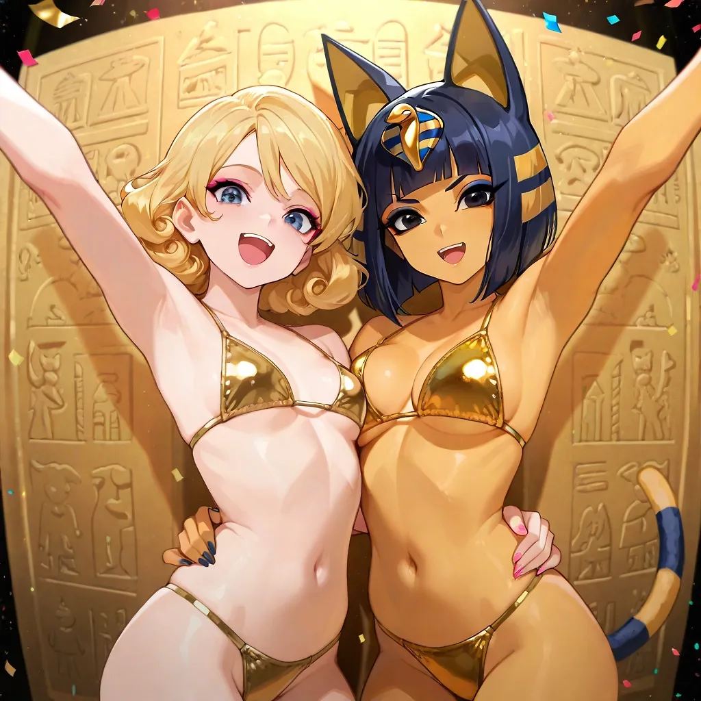 AI art "π 500 followers! Thank you everybody!!! π" with user description "After I saw all the amazing posts everybody made with me in mind, I knew I had to create at least a small thank you post. π₯°
So here's Ankha and Tara celebrating!
Thank you all for the amazing support you've given me! More content coming soon!
Of course I have to give an extra special thank you and a shout out to all the creators who made congratulatory posts! π
@a_casual_prompter, @bad77, @parda, @cef_ultra, @peterco, @reptorn, @octavian, @zerogroupe21 & @smut317"